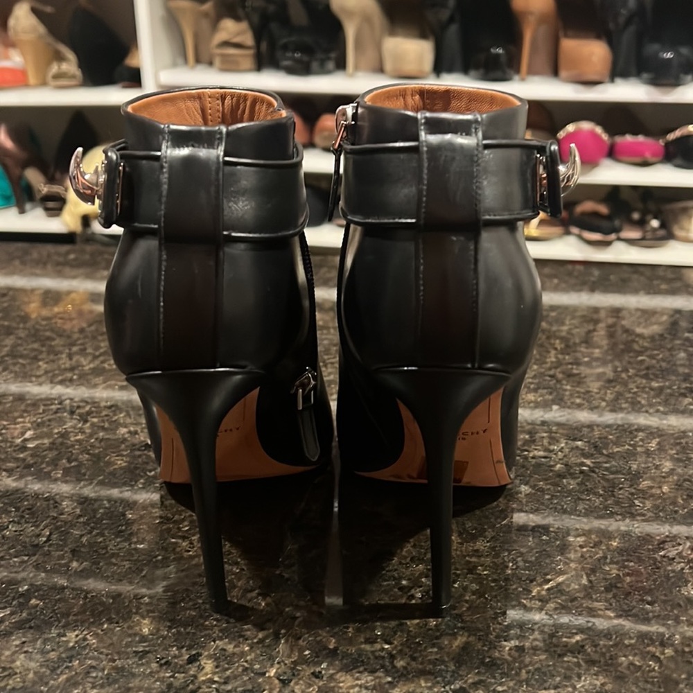 Givenchy Womens Leather Open Toe Ankle Booties Black Size 8 - Picture 3 of 7